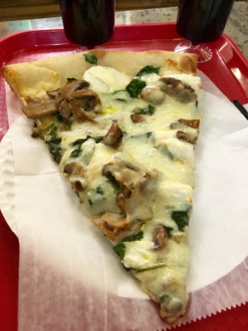 Bianca Pizza with Spinach and Mushrooms